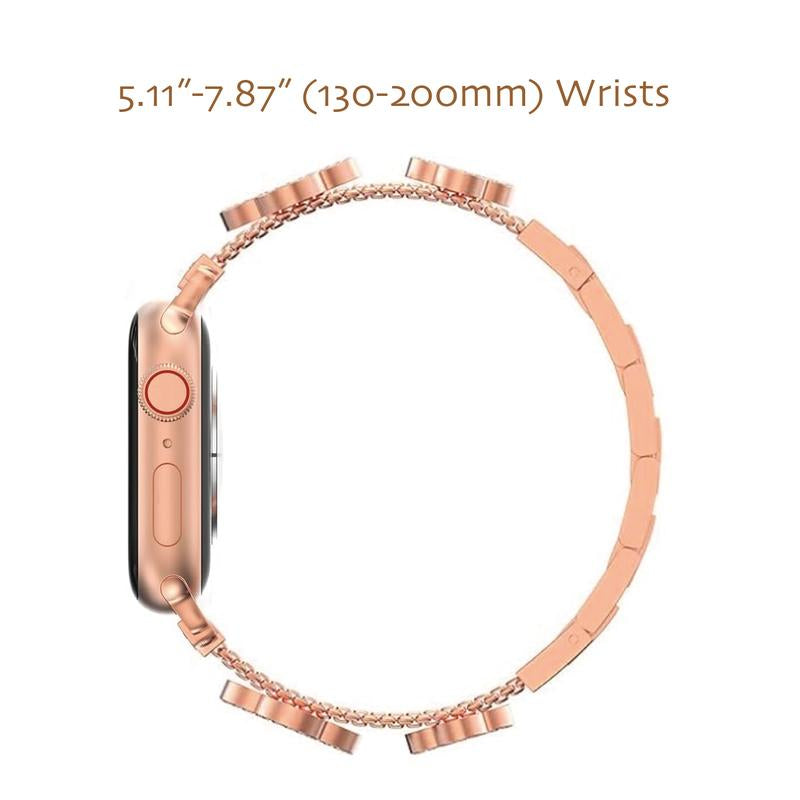 Casing Bee Blossom Radiance Stainless Steel Watch Band for Smart Watch, Bracelet Wristband Compatible with Smart Watch Series Wearable Luxury