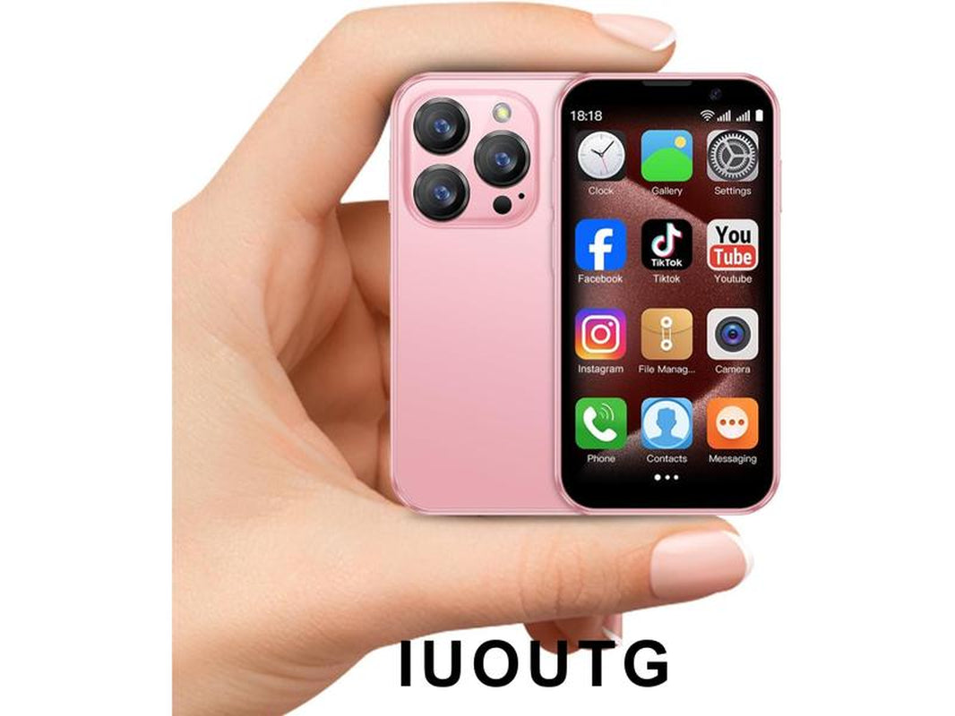 Mini Phone Unlocked Mini Smartphone for Kids 3.0" HD Touch Screen Smallest Cell Phone Quad Core Dual Sim Card Face ID Android Compact Small Mobile Phones for Student Pocket 2GB+16GB Blue