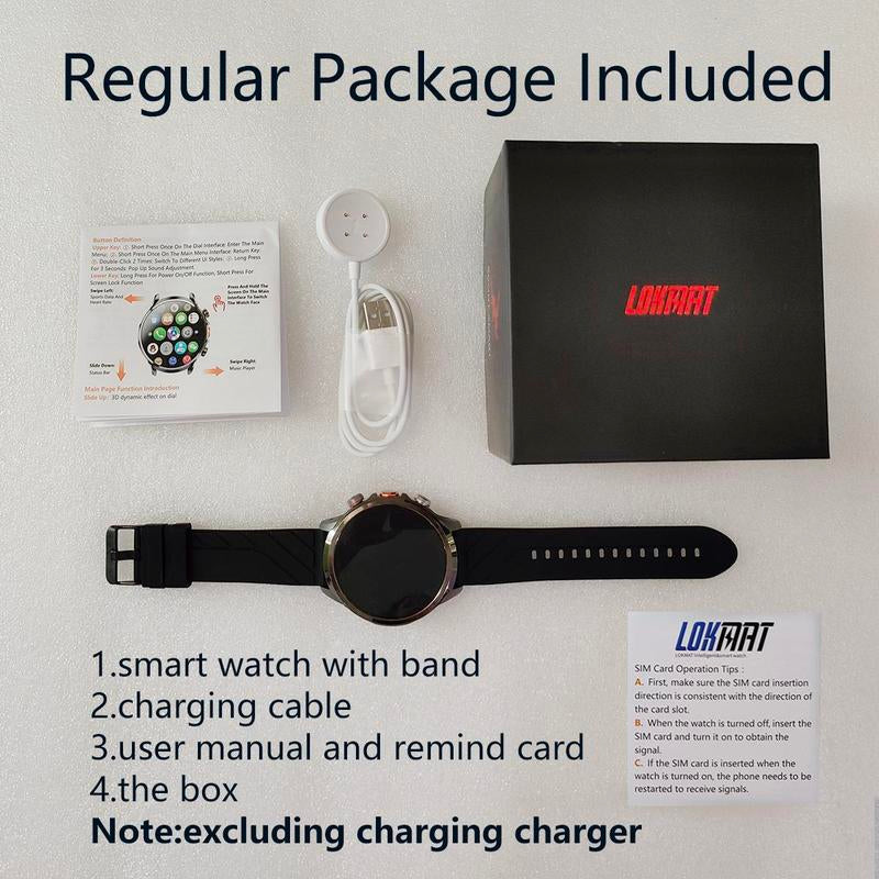 LOKMAT Multifunctional Smart Watch, Fashionable Digital Watch with 200W Camera, Smart Watch with Multiple Sports Modes for Men & Women